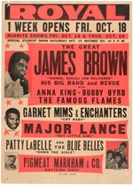JAMES BROWN 1963 BOXING STYLE CONCERT POSTER.