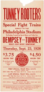 JACK DEMPSEY VS. GENE TUNNEY 1926 BOXING HANDOUT.
