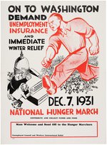 POSTER FROM THE FIRST "NATIONAL HUNGER MARCH DEC. 7, 1931" WITH ART BY GROPPER.