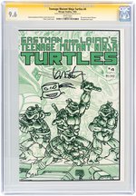 "TEENAGE MUTANT NINJA TURTLES" #4 1985 CGC 9.6 NM+ - SIGNATURE SERIES WITH SKETCH.