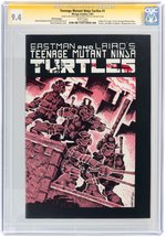 "TEENAGE MUTANT NINJA TURTLES" #1 FEBRUARY 1985 CGC 9.4 NM - SIGNATURE SERIES WITH SKETCH.