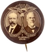 "OUR CHOICE" DEEP SEPIA REAL PHOTO PARKER AND DAVIS RARE JUGATE BUTTON.