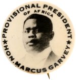 MARCUS GARVEY REAL PHOTO BUTTON C. 1920 OF BLACK NATIONALIST AND  BACK TO AFRICA PROPONENT.