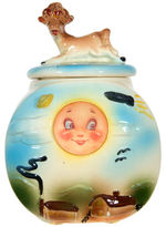 COW JUMPED OVER THE MOON FLICKER/FLASHER COOKIE JAR.