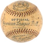 1927 PHILADELPHIA ATHLETICS TEAM-SIGNED BASEBALL FEATURING TY COBB.