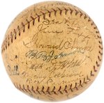 1927 PHILADELPHIA ATHLETICS TEAM-SIGNED BASEBALL FEATURING TY COBB.