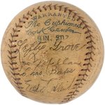 1927 PHILADELPHIA ATHLETICS TEAM-SIGNED BASEBALL FEATURING TY COBB.