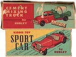 HUBLEY BOXED PAIR - MG SPORT CAR & CEMENT MIXING TRUCK.