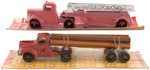 TOOTSIETOY B MACK/L MACK LOG/FIRE TRUCK CARDED PAIR.