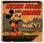 "MICKEY MOUSE AND MINNIE AT MACY'S" RARE PREMIUM BOOK.