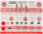 “DIXON 1940" PENCIL BOX RETAILERS PROMO FOLDER W/DISNEY CHARACTERS.