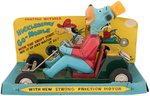 HUCKLEBERRY HOUND "HUCKLEBERRY GO-MOBILE" TIN RACER IN ORIGINAL DISPLAY BOX.