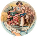 LIBERTY BLESSES NATIVE CHILD 1904 EXPO BUTTON HAKE BOOK CPB COLOR PLATES.