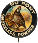 DU PONT SMOKELESS POWDER C. 1900 BUTTON FROM HAKE CPB BOOK COLOR PLATES.