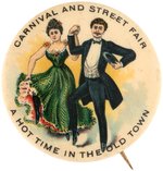 "HOT TIME IN THE OLD TOWN" C. 1898 DANCING COUPLE FROM HAKE'S CPB BOOK COLOR PLATES.