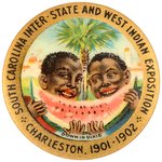 "DOWN IN DIXIE" SOUTH CAROLINA 1902 EXPO WITH BLACK BOYS EATING WATERMELON.