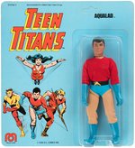 TEEN TITANS AQUALAD MEGO ACTION FIGURE ON CARD.