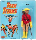 TEEN TITANS SPEEDY MEGO ACTION FIGURE ON CARD.