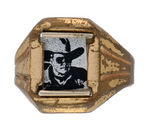 LONE RANGER 1942 ARMY PREMIUM RING WITH REPLACED PHOTOS.