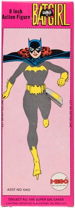 BATGIRL SILKSCREENED SUIT MEGO ACTION FIGURE IN BOX.