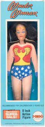 WONDER WOMAN MEGO ACTION FIGURE IN BOX.