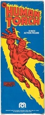 THE HUMAN TORCH MEGO ACTION FIGURE IN BOX.