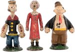 POPEYE, OLIVE OYL & WIMPY CAST IRON FIGURE TRIO.