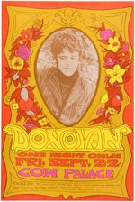 BILL GRAHAM CONCERT POSTER BG-86 FEATURING DONOVAN.