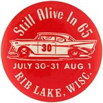 MARLIN WALBECK NASCAR CHAMP 1965 BUTTON SHOWING HIS FAVORED '57 CHEVYS.