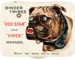 BINDER TWINE CELLO GAME COUNTER SHOWS BULLDOG WITH MOVEABLE TEETH/EYES.