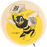 "WALT DISNEY" SIGNED LOGO BUTTON FOR SACRAMENTO BEE NEWSPAPER.
