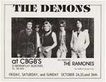 THE RAMONES 1975 CBGB FLYER.