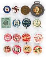 16 MISC.  PIECES FOR KNIGHTS OF LABOR, SOCIALISTS, DEBS, MOONEY, COMMUNISTS.