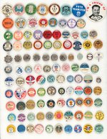 LABOR UNION DUES BUTTONS AND RELATED 150 PIECES OF VAST VARIETY SINCE EARLY 1900s.