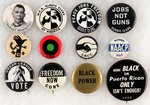 TWELVE CIVIL RIGHTS BUTTONS FROM BOOKER T. WASHINGTON TO BLACK POWER.