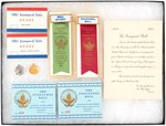 JFK INAUGURAL INVITATION PLUS LIMITED ISSUE "INAUGURAL COMMITTEE" RIBBON AND "STAFF" BADGES.