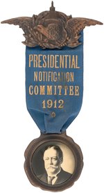 RARE TAFT "PRESIDENTIAL NOTIFICATION" RIBBON BADGE.