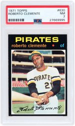 1971 TOPPS #630 ROBERTO CLEMENTE PSA NM 7.