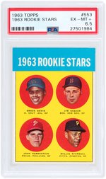 1963 TOPPS #553 ROOKIE STARS WILLIE STARGELL PSA EX-MT+ 6.5.