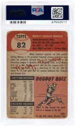 1953 TOPPS #82 MICKEY MANTLE PSA FR 1.5.