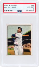 1950 BOWMAN #98 TED WILLIAMS PSA EX-MT 6.