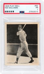 1939 PLAY BALL #92 TED WILLIAMS ROOKIE CARD PSA PR 1.