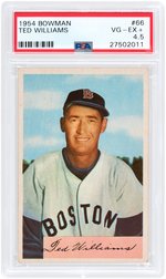 1954 BOWMAN #66 TED WILLIAMS PSA VG-EX+ 4.5.