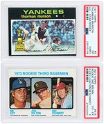 1970s TOPPS MLB HALL OF FAME PSA GRADED LOT OF FOUR ROOKIE CARDS.