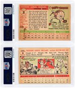 TED WILLIAMS 1950s PSA GRADED LOT OF FIVE CARDS.