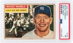 MICKEY MANTLE 1950s TOPPS PSA GRADED LOT OF FIVE CARDS.