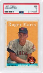 ROGER MARIS TOPPS PSA GRADED LOT OF 12 W/ROOKIE CARD.