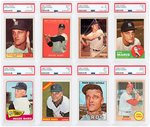 ROGER MARIS TOPPS PSA GRADED LOT OF 12 W/ROOKIE CARD.