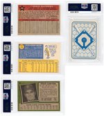 MLB HALL OF FAME MEMBERS PSA GRADED LOT OF NINE CARDS.