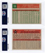 STAN MUSIAL PSA GRADED LOT OF FIVE CARDS.